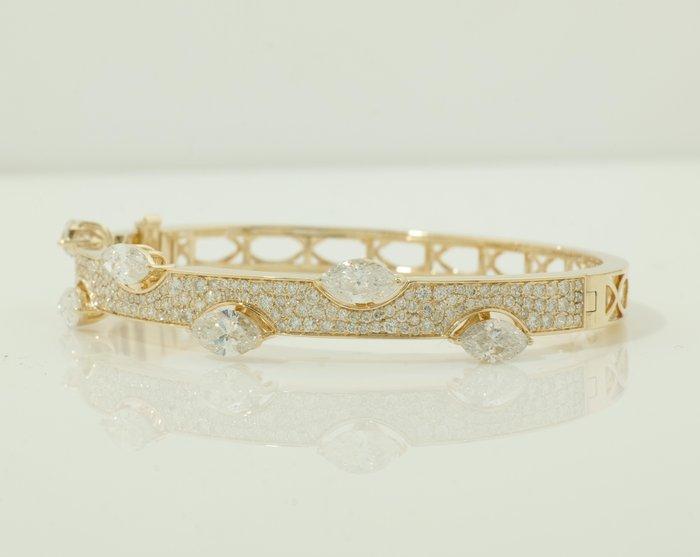 Armband - 14 karaat Geel goud - 4.81ct. tw. Diamant, Handtassen en Accessoires, Armbanden