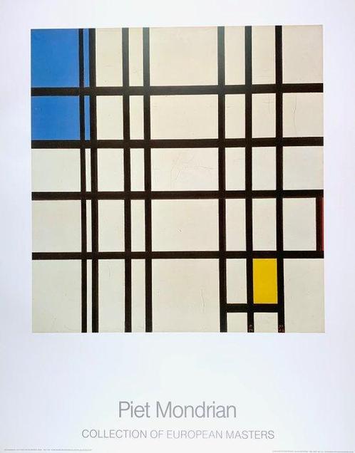 Piet Mondrian - Rhythm in Straight Line, 1942 - Artprint -, Antiquités & Art, Art | Dessins & Photographie