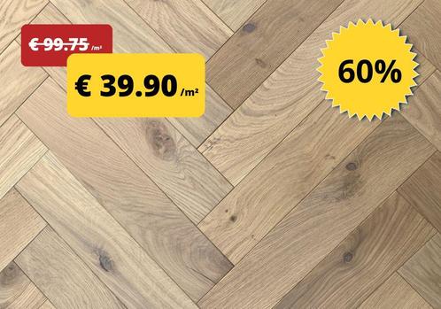 Visgraat parket vanaf € 39.90 /m², Doe-het-zelf en Bouw, Vloerdelen en Plavuizen, Parket, Nieuw, 10 m² of meer, Hout, Ophalen