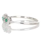 Zonder minimumprijs - Ring - 18 karaat Witgoud Smaragd -, Nieuw