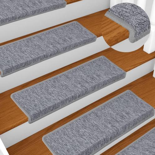 vidaXL Trapmatten 15 st 65x21x4 cm wit en grijs, Doe-het-zelf en Bouw, Ladders en Trappen, Nieuw, Verzenden