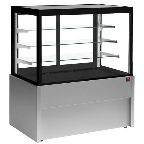 Warmhoudvitrine | Zwart/Grijs | +30°C/+90°C | 4 Niveaus |, Zakelijke goederen, Horeca | Keukenapparatuur, Nieuw in verpakking