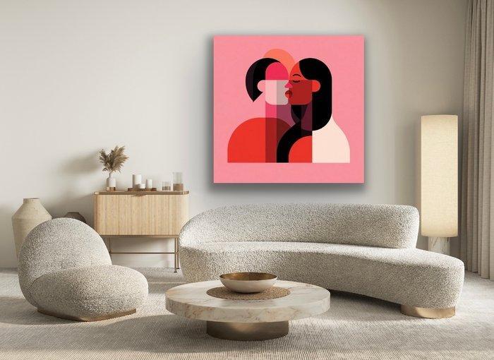 Eric Brumette - KISS ME PINK - Toile L, Antiek en Kunst, Kunst | Designobjecten