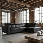 Leren hoekbank Nova - 2.5-zits arm links + Longchair arm, Antiek en Kunst, Ophalen of Verzenden