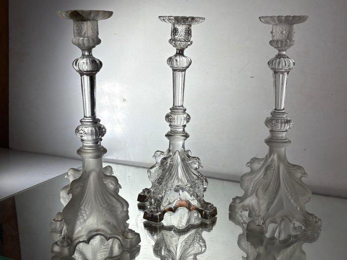 Val Saint Lambert, antieke kandelaar VSL - Drinkglas (3) -, Antiek en Kunst, Antiek | Glaswerk en Kristal