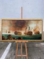Nederlandse school (XX) - Maestosa Battaglia Navale, Antiek en Kunst