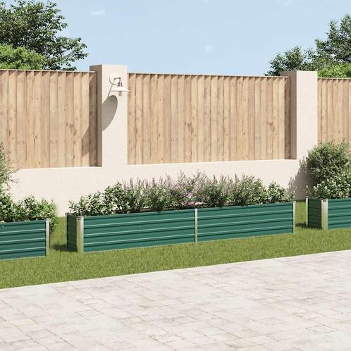 vidaXL Plantenbak verhoogd 320x40x45 cm gegalvaniseerd staal, Tuin en Terras, Bloempotten, Nieuw, Verzenden