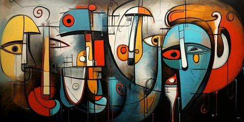 Felix van Horst (1988) - Abstracted Adventurers (XXL), Antiek en Kunst, Kunst | Schilderijen | Modern