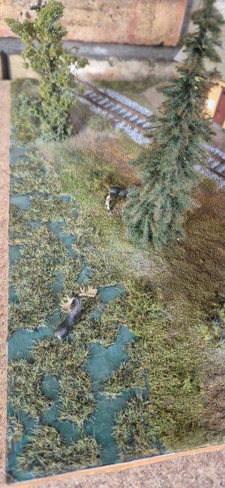 Unknown - Diorama MOOSE COUNTY/LAKEWIEV STATION - 1950-1960, Hobby en Vrije tijd, Modeltreinen | H0
