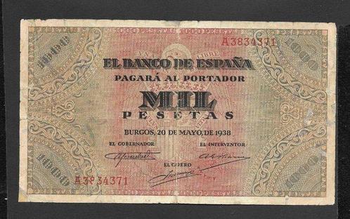 Spanje. - 1000 Pesetas 1938, Postzegels en Munten, Munten | Nederland
