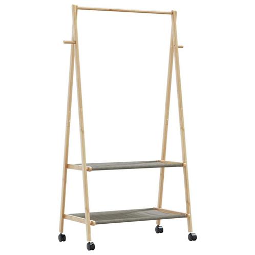 vidaXL Kledingrek met schappen en wielen 96x45,5x155,5 cm, Huis en Inrichting, Kasten | Kleerkasten, Nieuw, Verzenden