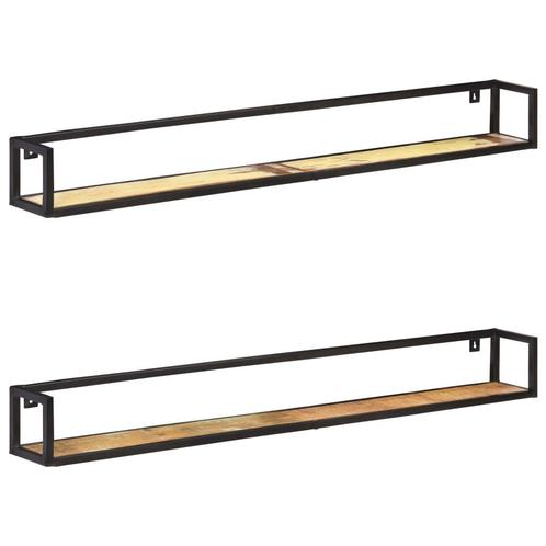vidaXL Wandschappen 2 st 160 cm massief gerecycled hout, Huis en Inrichting, Kasten | Wandmeubels, Nieuw, Verzenden