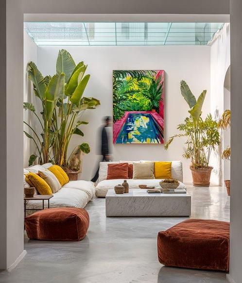 E. García - ALBERCA ROSA - XL (NO RESERVE), Antiek en Kunst, Kunst | Schilderijen | Modern