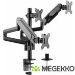 Equip 650134 triple monitorarm Zwart, Computers en Software, Verzenden, Nieuw