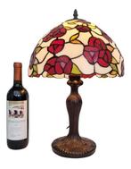 Lamp - Tiffany style - Roses - Glas (glas-in-lood), Messing, Antiquités & Art