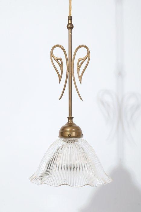 Authentieke Holophane Hanglamp - Jaren 50/60 - Plafondlamp -, Antiek en Kunst, Curiosa en Brocante