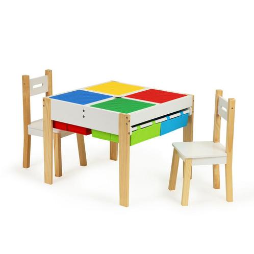 Multifunctionele kindertafel met opbergruimte en LEGO bou..., Kinderen en Baby's, Kinderkamer | Tafels en Stoelen, Nieuw, Ophalen of Verzenden