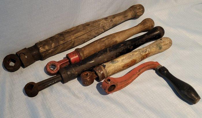 Maritieme objecten (5) - Hout- Vintage Pomp hendels, Antiek en Kunst, Curiosa en Brocante