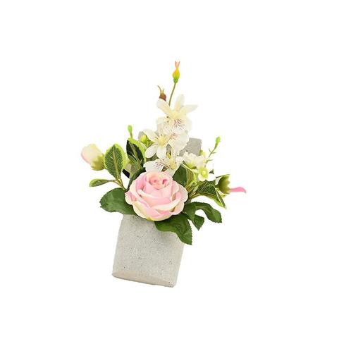 Kunstbloemstuk roos minirozen orchidee, Huis en Inrichting, Woonaccessoires | Kunstplanten en Kunstbloemen, Binnen, Buiten, Nieuw