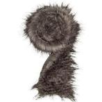 Kunstvel vachtje bontje gruinsbruin 10 cm breed. rol +/-1,, Nieuw