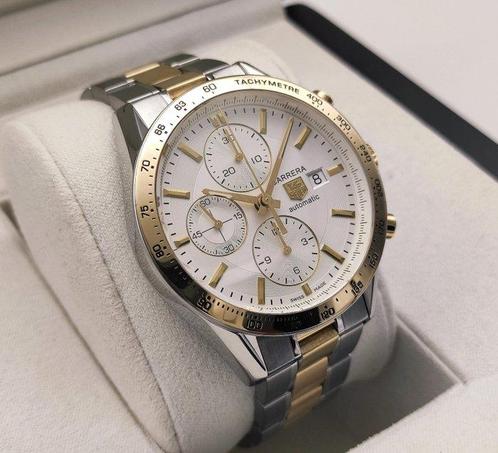 TAG Heuer - Carrera Calibre 16 Chronograph Gold Steel -, Handtassen en Accessoires, Horloges | Antiek