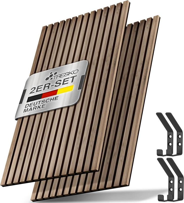 Wandpanelen - Akoestische panelen - Lattenwand - 2 stuks - 1, Maison & Meubles, Accessoires pour la Maison | Décorations murale