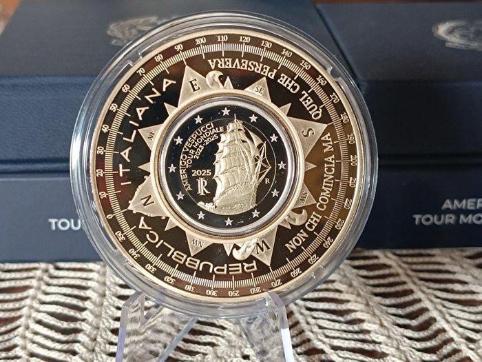 Italië. 2 Euro / 10 Euro 2025 Amerigo Vespucci (2 monete), Postzegels en Munten, Munten | Europa | Euromunten
