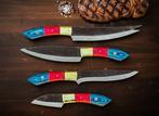 Set of FOUR, Hand-Forged with Old Steel, Knives from Elite -