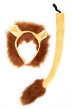 Leeuw Haarband Oren Staart Diadeem Set Bruin Oortjes Leeuwin, Ophalen of Verzenden, Nieuw