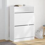 vidaXL Schoenenkast met 2 klaplades 80x34x116 cm wit, Huis en Inrichting, Kasten | Schoenenkasten, Verzenden, Nieuw
