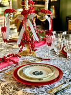 Exclusieve winterse toile de Jouy tafelkleed voor grote