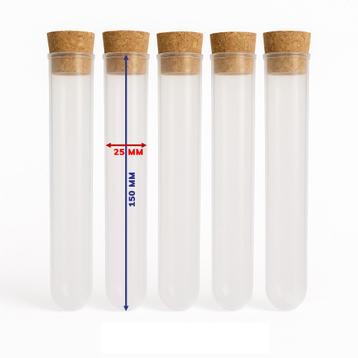Kunststof reageerbuis (80 ml, PP, met kurk) beschikbaar voor biedingen