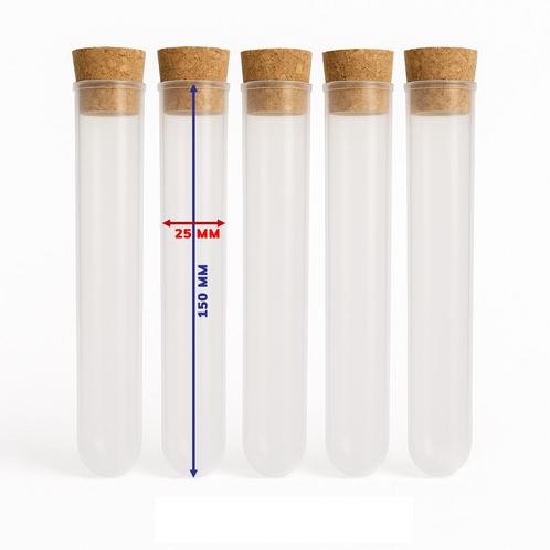 Kunststof reageerbuis (80 ml, PP, met kurk), Doe-het-zelf en Bouw, Gereedschap | Overige machines, Nieuw, Verzenden