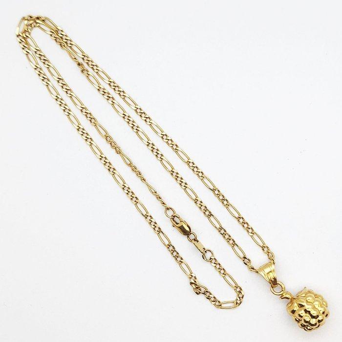 Ketting met hanger - 18 karaat Geel goud, Handtassen en Accessoires, Antieke sieraden