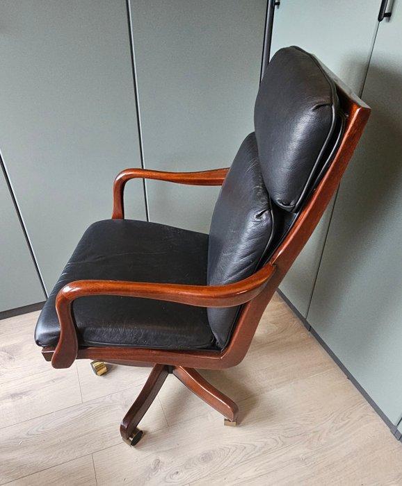 Savannah - Bureaustoel - Mahonie, Leder - Exclusieve, Antiek en Kunst, Antiek | Meubels | Stoelen en Sofa's