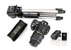 Nikon D60 + lens AF-S 18-55mm + driepoot statief Appareil