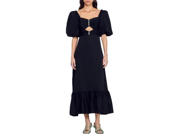 Veiling - Sandro Fabala geweven jurk Maat 40 Zwart, Kleding | Dames, Jurken, Nieuw