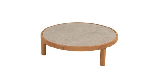 4 Seasons Outdoor Finn teak loungetafel met keramisch blad Ø, Tuin en Terras, Tuinsets en Loungesets