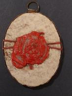 Reliekhouder - Messing, Glas, Hout, Papier - 1850-1900 -, Antiek en Kunst