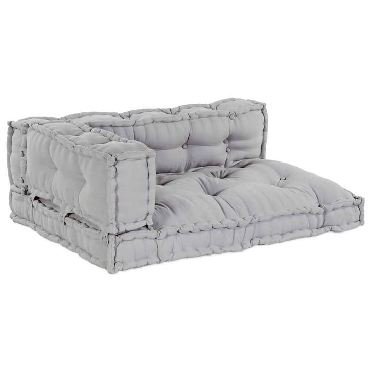 vidaXL Pallet Sofa Kussen Grijs Stof, Huis en Inrichting, Woonaccessoires | Kussens, Nieuw, Verzenden