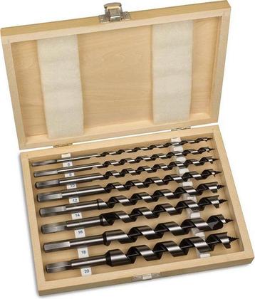 Spiraalboorset - 8 stuks - 23 cm lang - houtboor - met beschikbaar voor biedingen