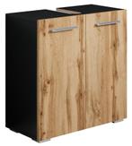 Wastafelkast Jupiter 60 x 30 x 60 cm Eiken Zwart, Verzenden