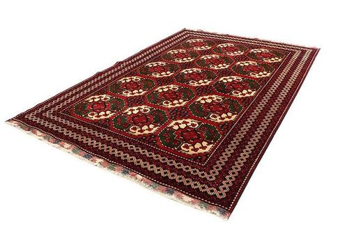 Afghan, Buchara, Traditioneel handgemaakt rood tapijt van, Huis en Inrichting, Stoffering | Tapijten en Vloerkleden