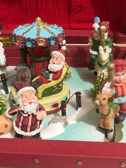 (3) Splendide boite à musique de Noel Rouge , décors animé -, Diversen, Kerst