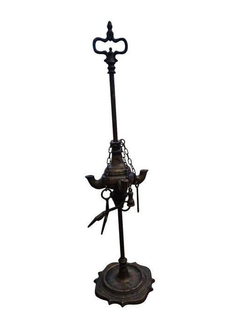 Lampe à huile - Bronze - Rajasthani Mughals dInde, Antiek en Kunst, Antiek | Boeken en Manuscripten