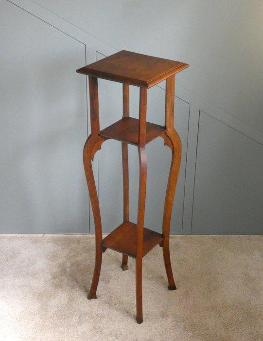Plantentafel - Drie Etages Bijzettafel - Eikenhout, Antiek en Kunst, Kunst | Designobjecten