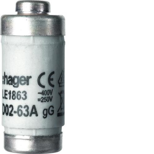Hager D02 Smeltveiligheid 63A 400V Met Indicator - LE1863 [2, Doe-het-zelf en Bouw, Elektriciteit en Kabels, Verzenden