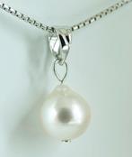 Zonder minimumprijs - Hanger - 18 karaat Witgoud Parel -