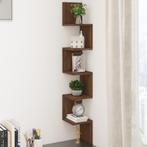 vidaXL Hoekwandschap 20x20x127,5 cm bewerkt hout bruin, Verzenden, Nieuw