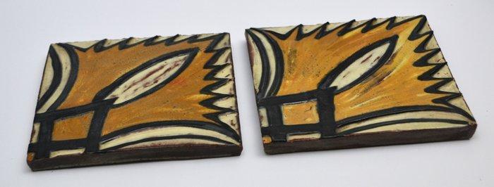 Tegel (2) - Tonwerke Kandern - Max Laeuger (1864-1952) -, Antiek en Kunst, Antiek | Glaswerk en Kristal